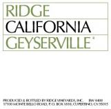 Ridge Vineyards - Geyserville California 2023